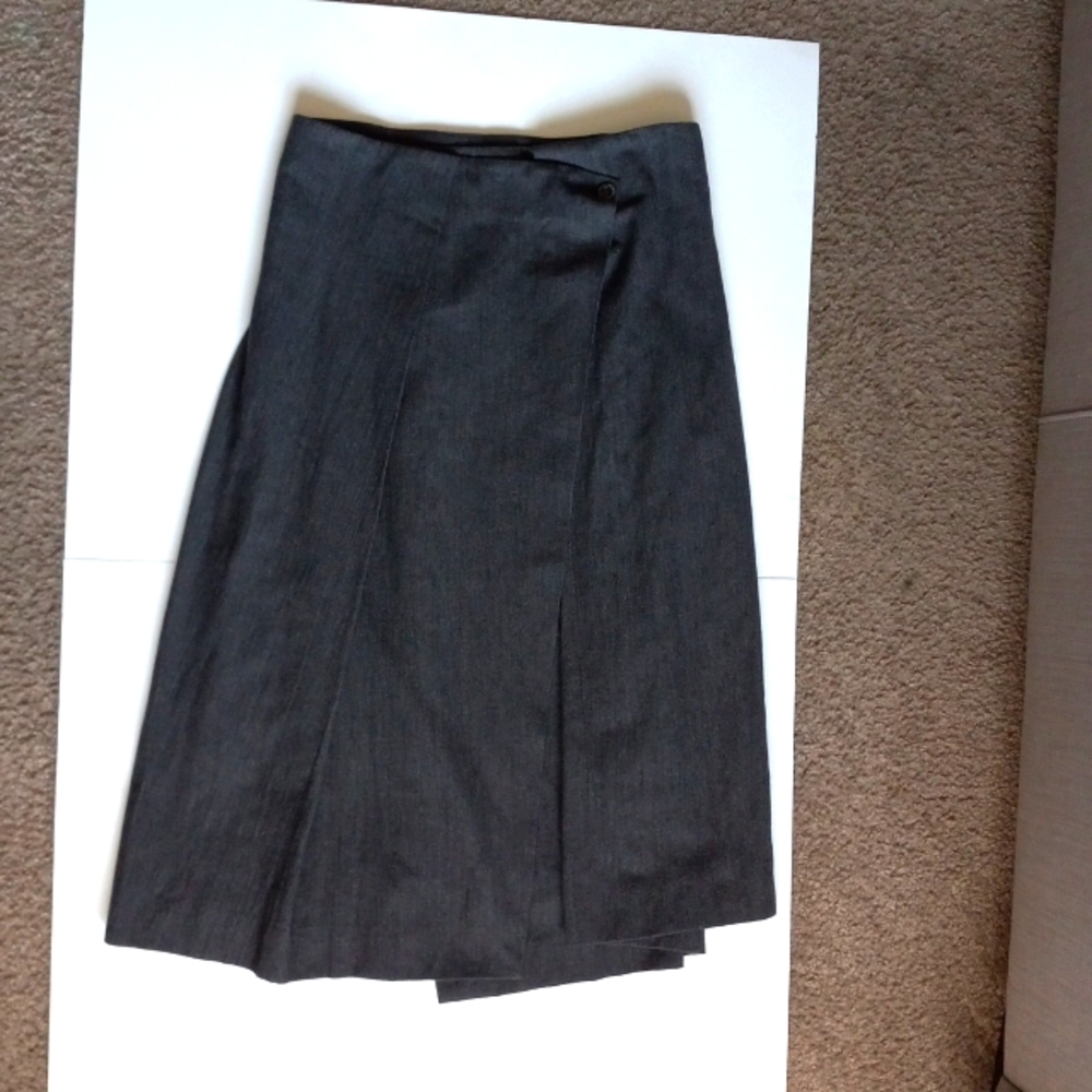 Masanada Ettichetta Toscana Midi Wrap Virgin Wool Cotton Blend Skirt